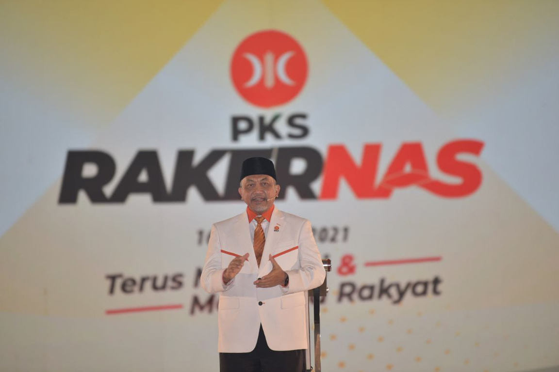 Presiden PKS Ahmad Syaikhu dalam Rakernas PKS 2021 (PKSFoto)