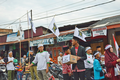 Long march Anggota dan simpatisan PKS disertai penggalangan dana dari masyarakat sekitar kecamatan Tualang, Minggu (10/9).