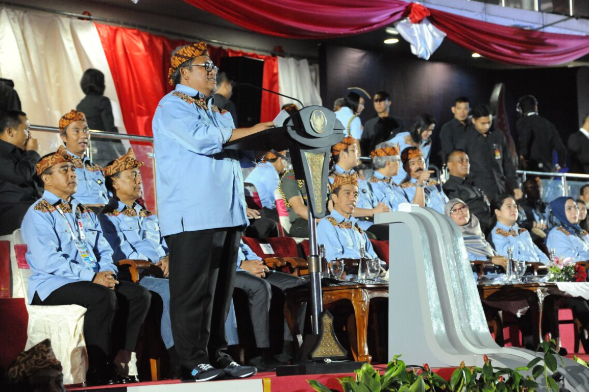 Aher dalam pembukaan Pekan Olaharaga Nasional