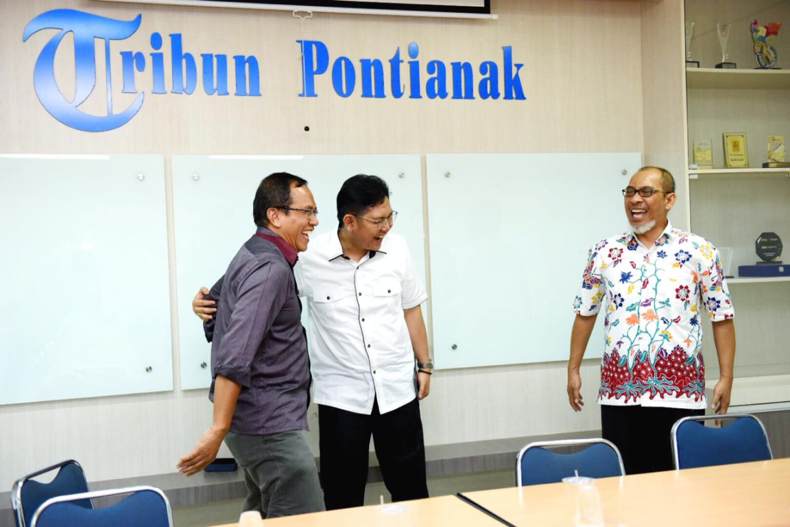 Sekjen PKS Mustafa Kamal saat berkunjung ke Tribun Pontianak, Jumat (23/8) (M Hilal/PKSFoto)