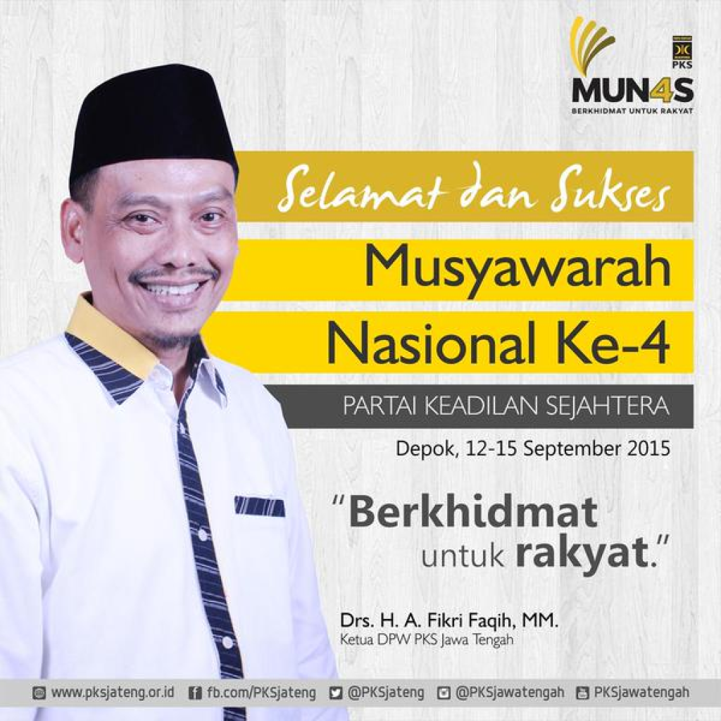 Selamat Munas PKS dari Jawa Tengah