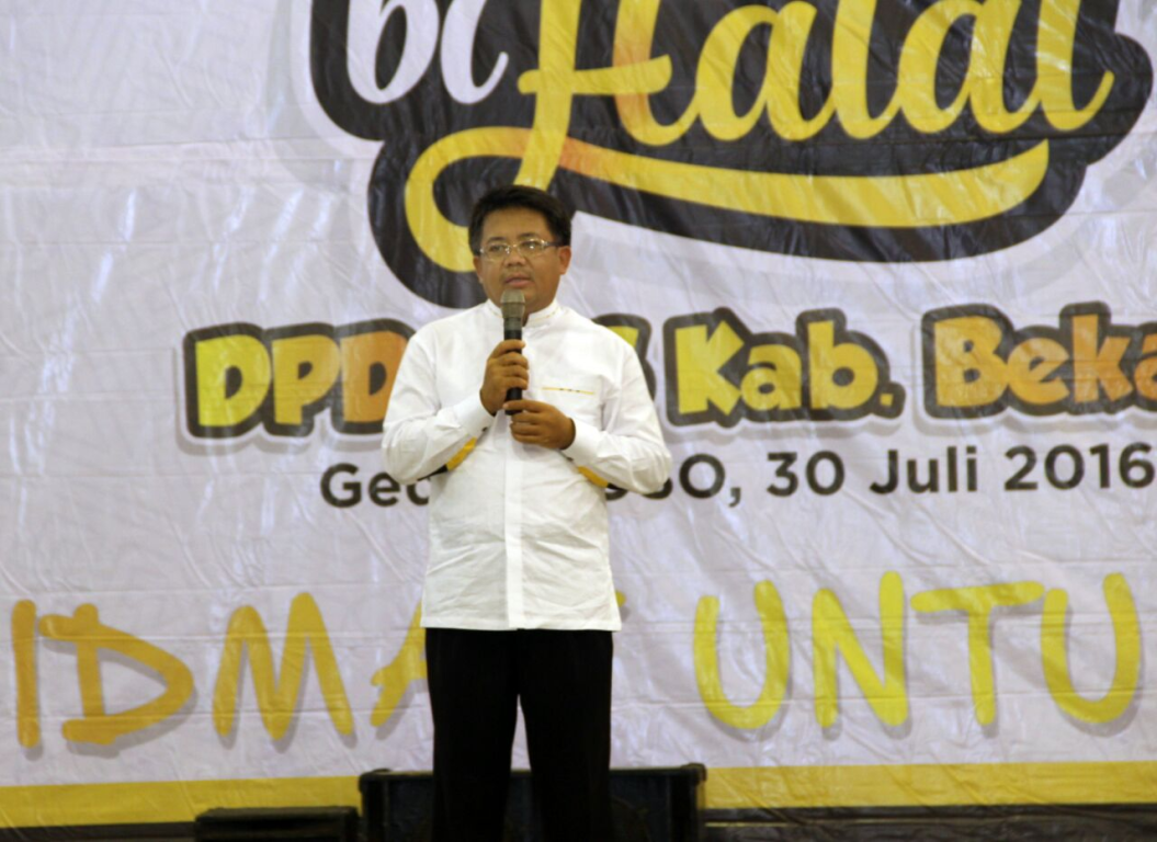 Presiden PKS Mohamad Sohibul Iman di halal bi halal PKS Bekasi