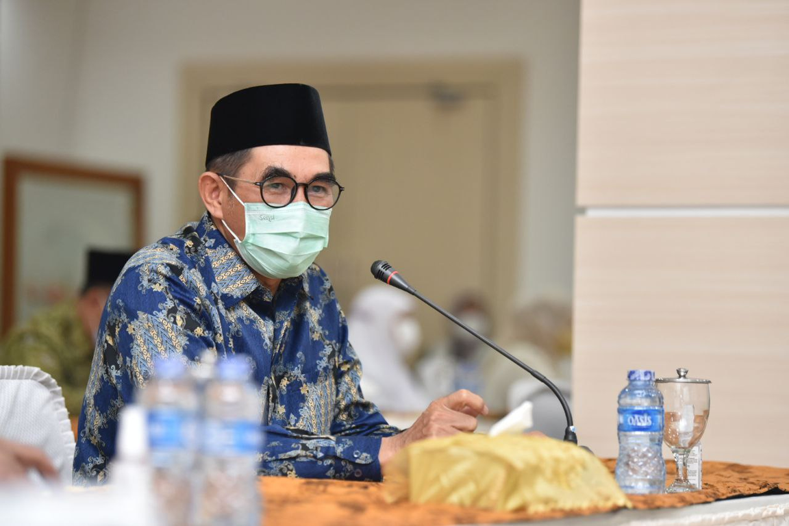 Ketua Umum Syarikat Islam Hamdan Zoelva, saat menghadiri acara PKS Mendengar Nasehat Tokoh Umat (Donny/PKSFoto)