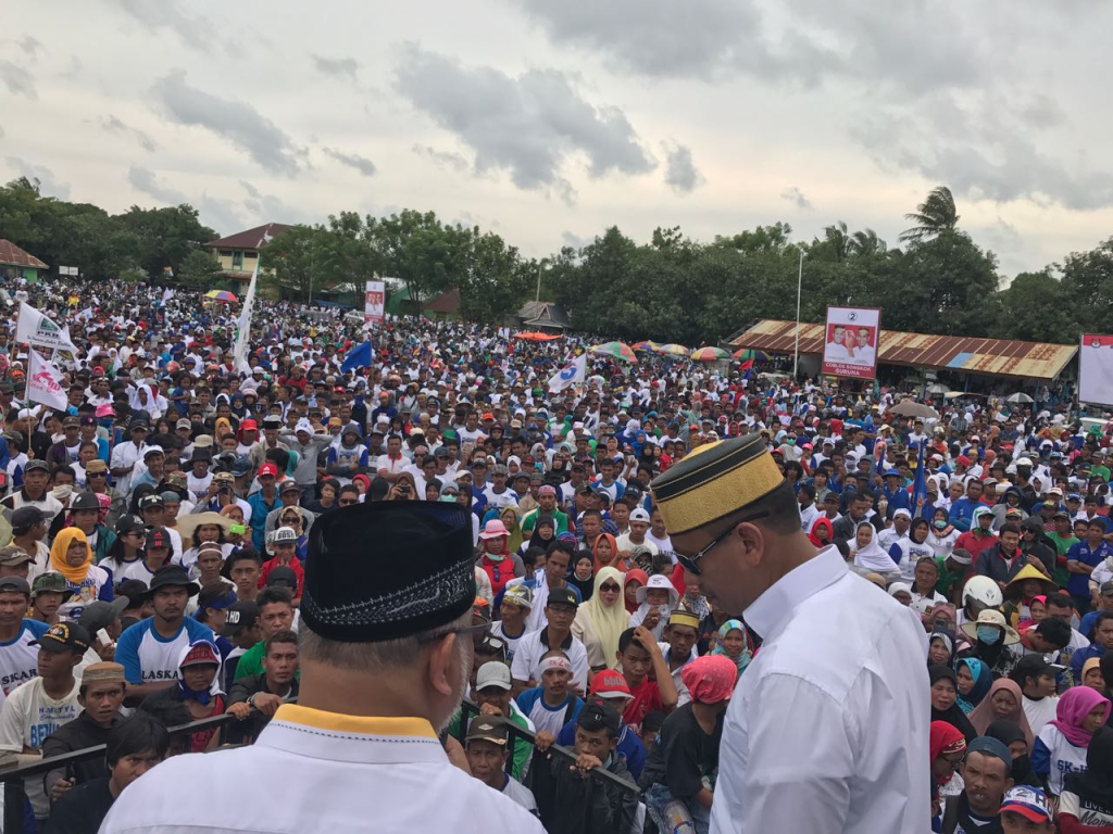 Kampanye akbar di Lapangan Mangadu, Mangarabombang, Takalar, Sulawesi Selatan