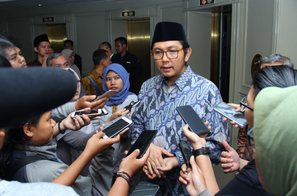 Sekjen DPP PKS, Mustafa Kamal memberikan keterangan pers di Hotel Gran Melia, Jakarta Selatan, Senin (30/7). (Donny/PKSFoto)