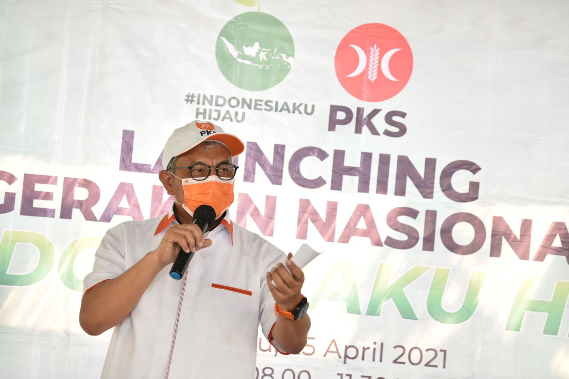 Presiden PKS Ahmad Syaikhu meluncurkan Gerakan Nasional Indonesiaku Hijau (Donny/PKSFoto)