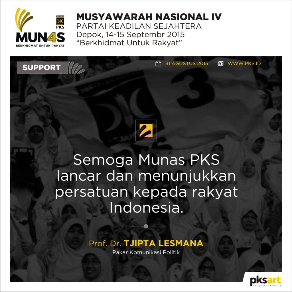 Testimoni Tjipta Lesmana Untuk MUNAS ke-4 PKS