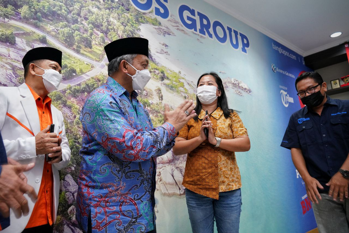 Presiden PKS Ahmad Syaikhu mengunjungi Bangka Pos dalam kunjungannya ke Bangka Belitung (Dhany/PKSFoto)