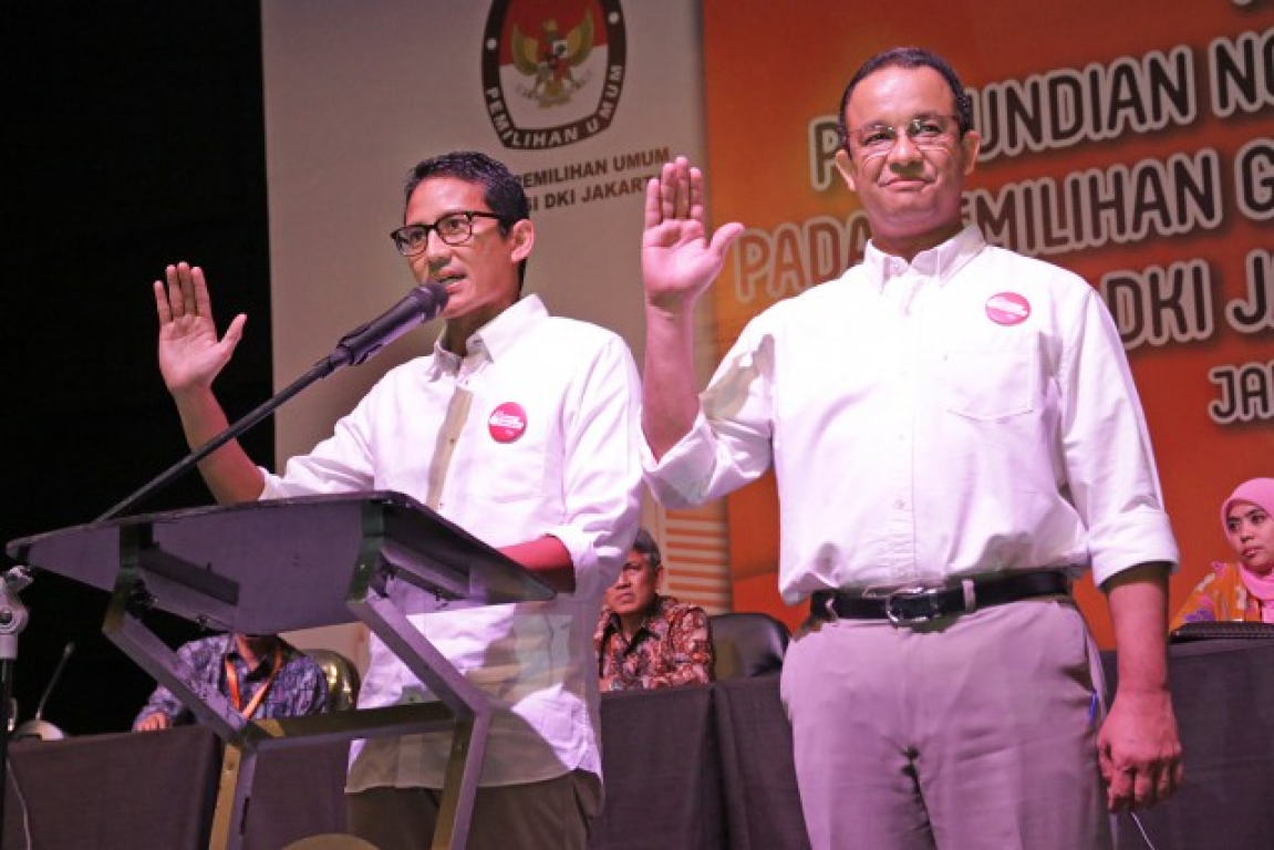 pasangan calon Anies Baswedan-Sandiaga Uno