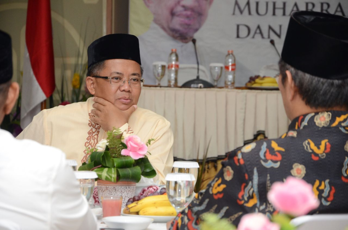 Presiden Mohamad Sohibul Iman saat Silaturahim Muharam dan Temu Tokoh di kantor DPP PKS, Rabu (25/9) malam (PKSFoto)