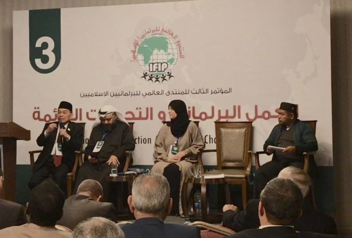 Ketua Fraksi PKS DPR RI, Jazuli Juwaini dalam The International Forum for Islamist Parliamentarians (IFIP) ke-3 di Istanbul, Turki (4-5 Oktober 2018) (dok Humas FPKS)