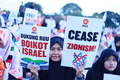 Massa Peserta Aksi Simpatik “Selamatkan Kemanusiaan di Gaza” di Jakarta, Sabtu, 24/05/25.