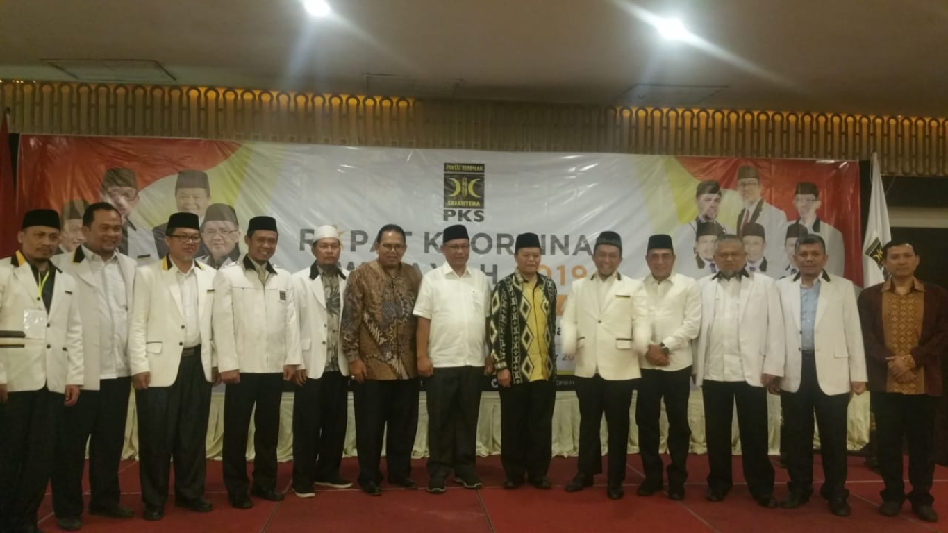 Sejumlah Tokoh PKS Sumatera Utara dalam Rakorwil PKS Sumut, Sabtu, 28/12/2019