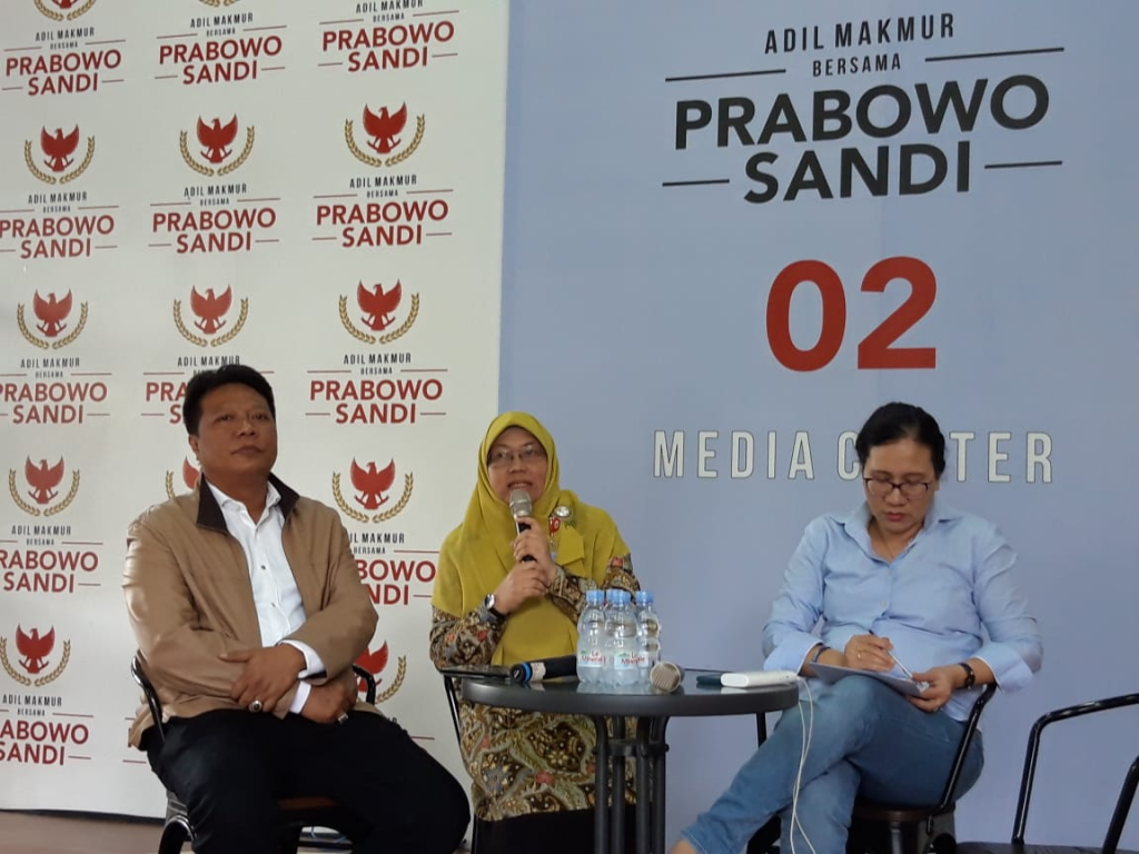 Juru bicara Badan Pemenangan Nasional Prabowo-Sandiaga Ledia Hanifa Amaliah