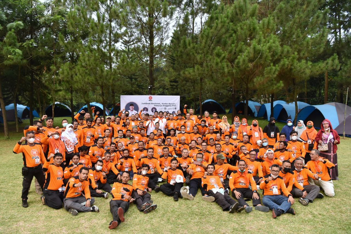 Bidang Ketenagakerjaan (Bidnaker) DPP PKS menggelar Jambore Nasional, Kader Buruh/Pekerja Anggota PKS di Talaga Cikeas, Sentul, Jawa Barat, Jum'at (25/03/2022) (Donny/PKSFoto)