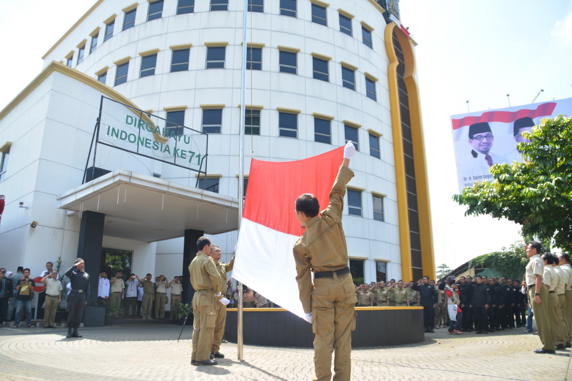 Upacara kemerdekaan Republik Indonesia di kantor DPP PKS Jakarta