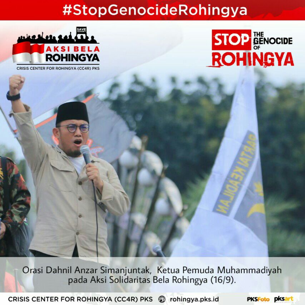 Orasi Dahnil Anzar S, Ketua Pemuda Muhammadiyah dalam Aksi Bela Rohingya