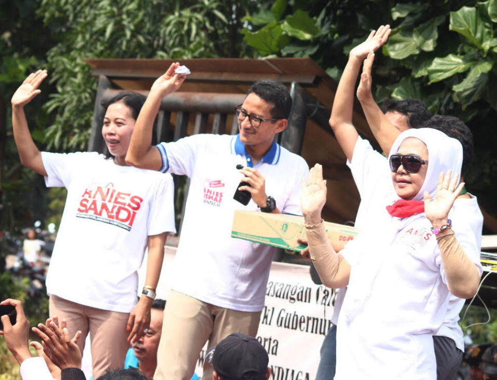 Calon wakil gubernur DKI Jakarta Sandiaga Uno