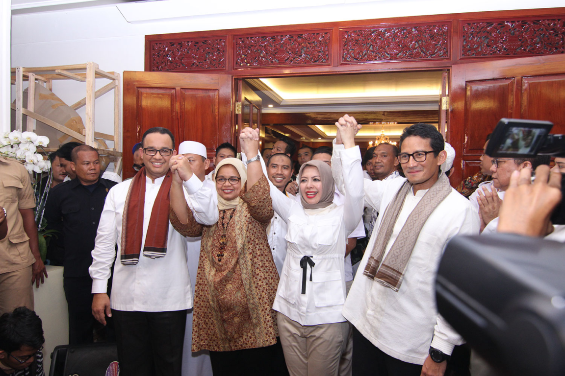 Duet Anies Baswedan dan Sandiaga Uno yang diusung oleh Partai Gerindra dan PKS