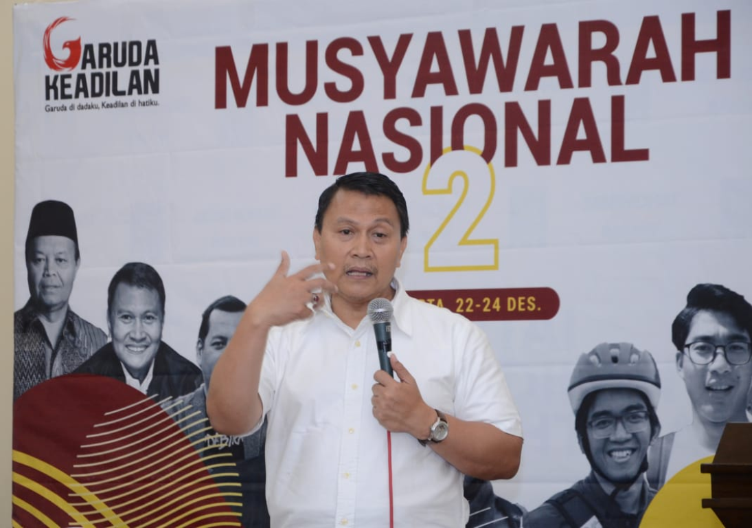 Ketua Bidang Kepemudaan DPP PKS Mardani Ali Sera dalam Musyawarah Nasional II Garuda Keadilan di DPP PKS, Jakarta Selatan, Sabtu (22/12/2018) (Donny/PKSFoto)